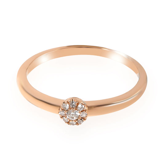 14K Rose Gold Diamond Cluster Ring
