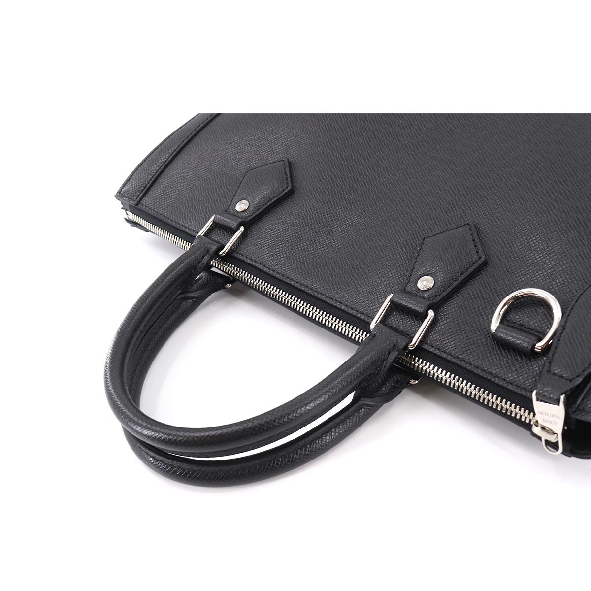 Louis Vuitton Taiga Vertical Tote Shoulder Bag Leather Black